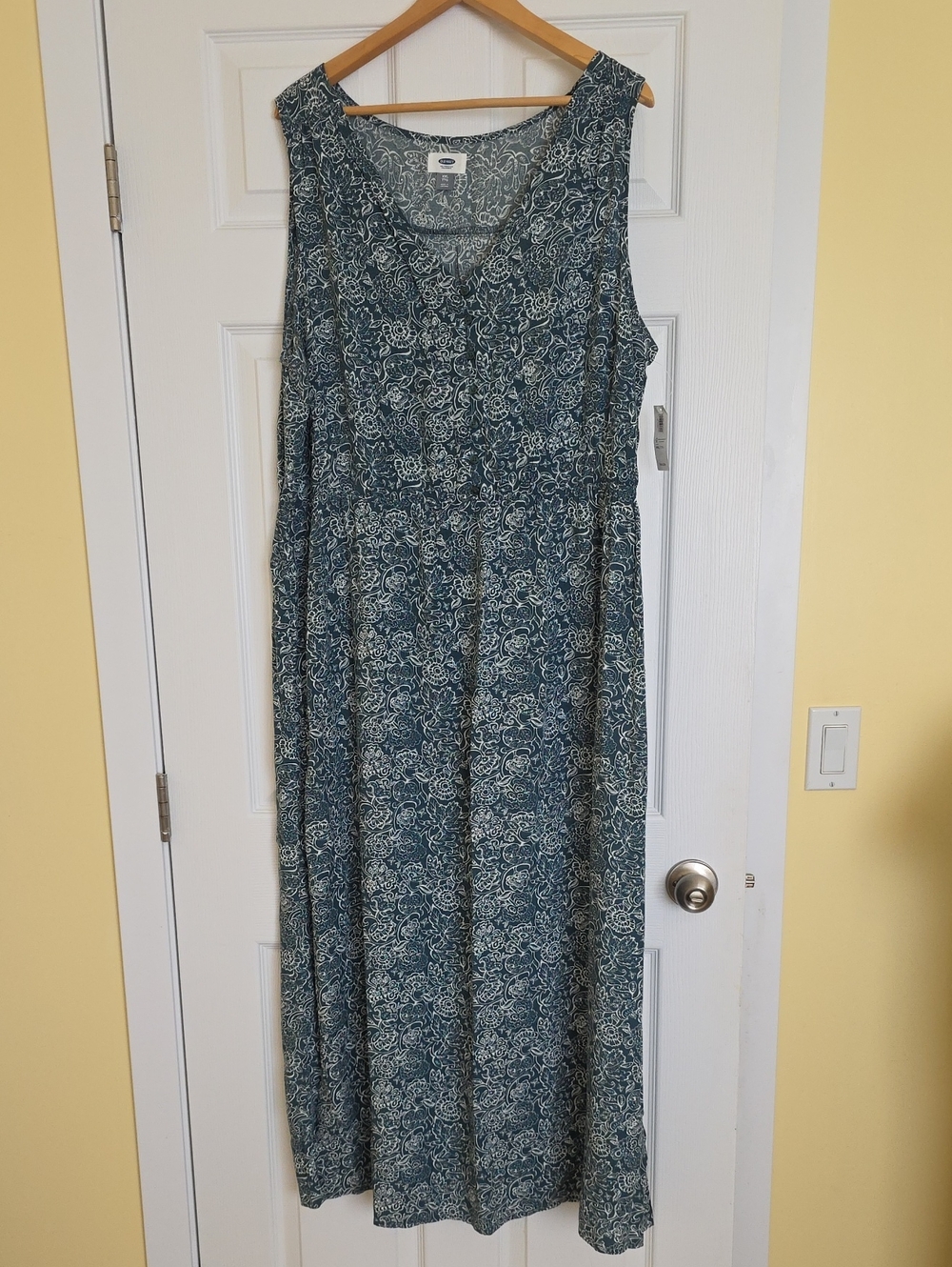 Old Navy Teal Floral Maxi Dress